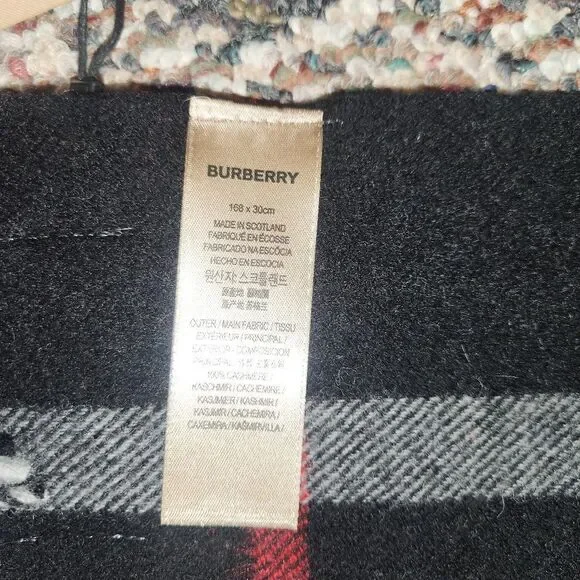Burberry Black Nova Check Scarf - Picture 6 of 8